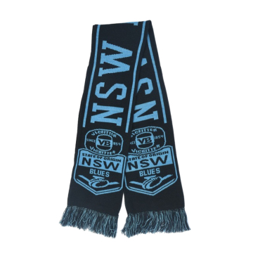 Custom Factory OEM Free Sample Jacquard Design Football Soccer Club Scarf