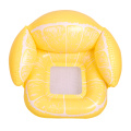 사용자 정의 노란 레몬 팽창 식 의자 수영장 플로트
