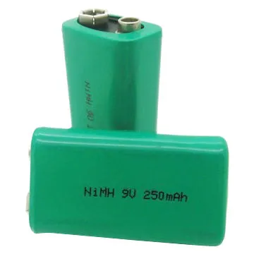 NiMH 9V Battery with 250mAh Capacity