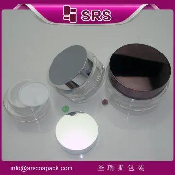 SRS free sample arcylic round 50g cosmetic jar for skin whitening cream