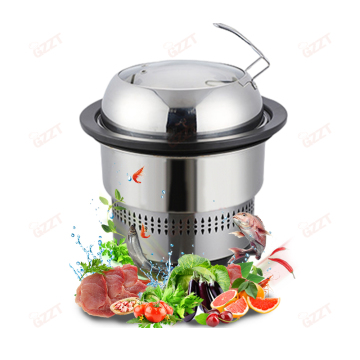 B có nồi hơi nóng và thiết bị hấp hải sản