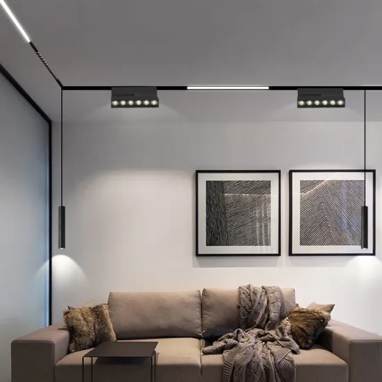 1-2m Linear Ceiling Recessed LED COB Magnetic Track Lighting System