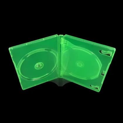 SUNSHING XBOX Green Video Game Box Pkastic Double discs XBOX 360 Game Case With 1 traY