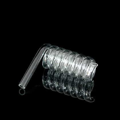 HF Clear Spiral Quartz Glass Tube Condenser Coil for Chemical Industry