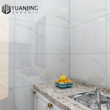 Affordable 400x800mm White and Grey Glossy Marble Porcelain Wall Tiles: Ideal for an Elegant Interior Design