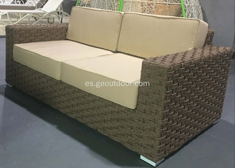 Sofá de sofá de dos plazas de tejido suave y agradable