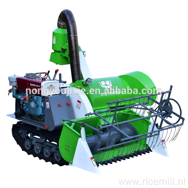 Mini Wheat Harvester 20HP Grain Harvester Crawler