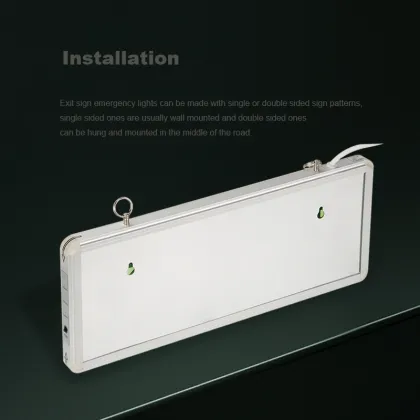 Green Aluminum Plastic Fire Exit Door Indicator LED Emergency Exit Light with Battery