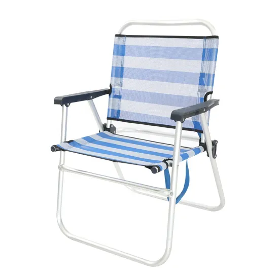 Lightweight Aluminum Folding Sun Beach Chair with Armrest