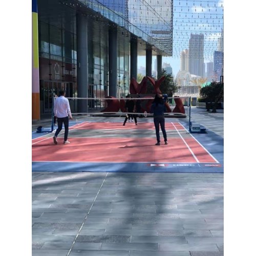 Forte apoio anti-deslizamento piso esportivo plano para quadra de pickleball ao ar livre