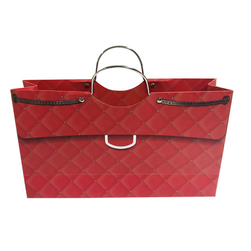 Paper shopping Bag with Metal Handle