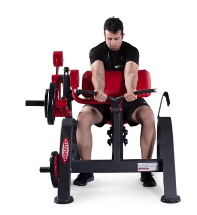 Curling Machine Free Weight Plated Loaded Seated Bicep