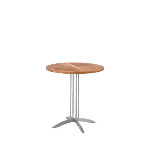 outdoor wood teak round table garden metal chair