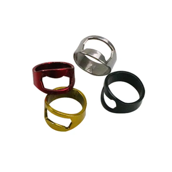 22mm Stainless Steel Red Wine Can Jar Openers Colorful Ring Shape Beer Bottle Opener Ring Party Bar Tools Kitchen Accessories