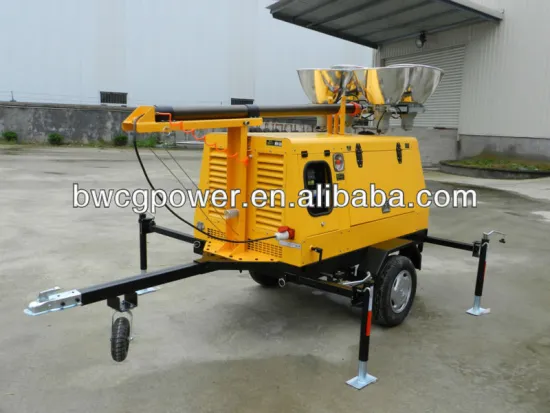 High Quality Mobile Light Tower Diesel Generator with 4*1000W LED Light