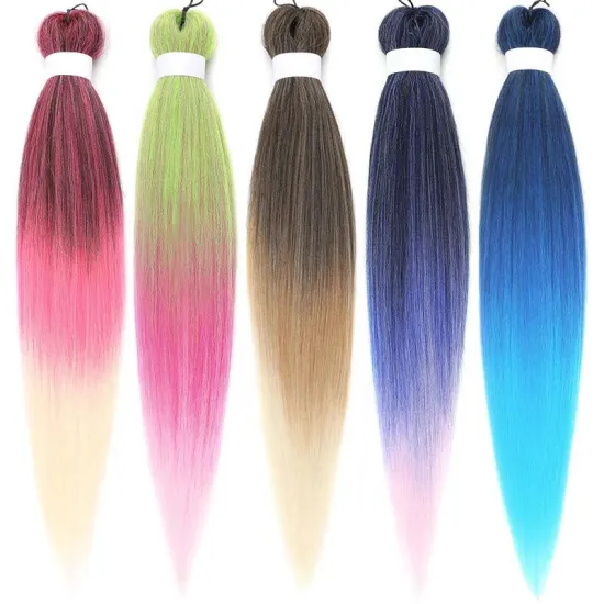 20INCH 26INCH 70G 90G high quality crochet fibre professional wholesale vendors ombre prestrectched ez braiding hair synthetic