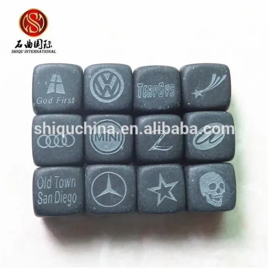 wholesale bar accessories ice maker custom natural basalt whiskey stones engraved