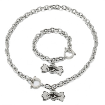 Yiwu Aceon Velle Edelstahl 10 -mm -klobiges Kettenarmband mit Verschluss
