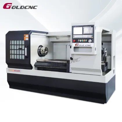 Goldcnc Tornos 2000mm CK6140 Flat Bed CNC Lathe CAK6140 CNC Metal Lathe Machine