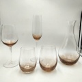 coupe de vin flûte à champagne carafe en verre avec bulle