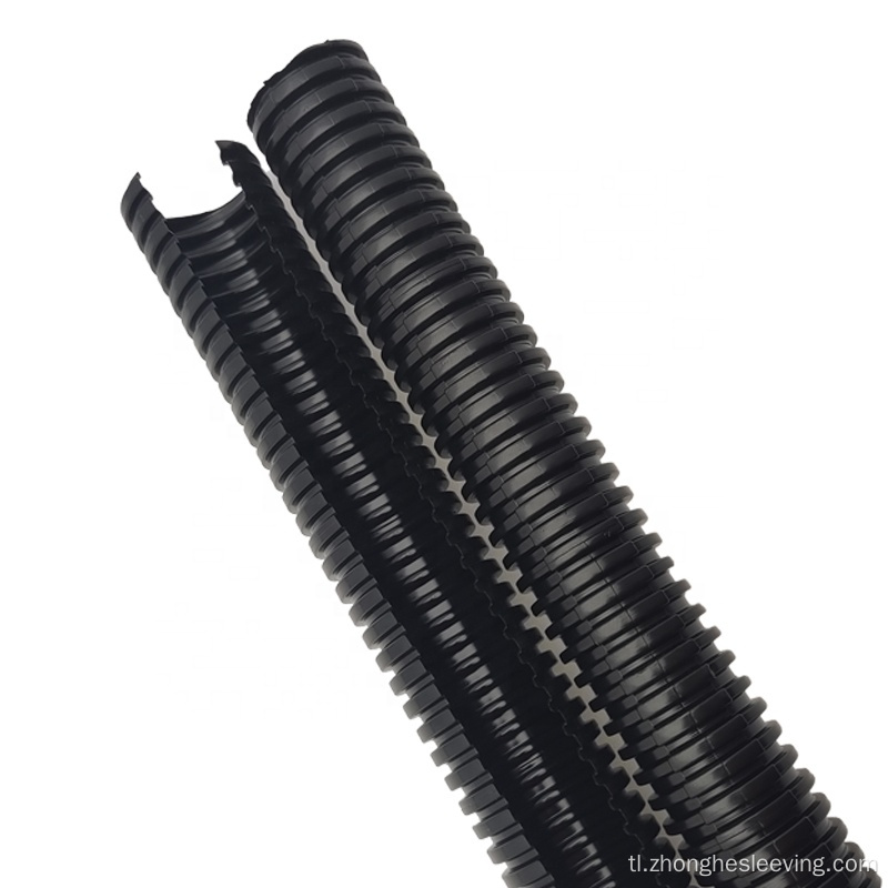 Double split flexible conduit corrugated