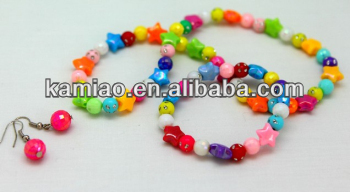 2014 pearl children chunky bead necklace kids fashion jewelry