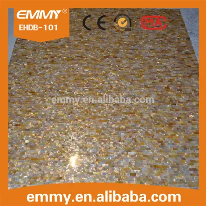 wholesale golden shell mosaic river shell for hall/bar/furniture wall tile