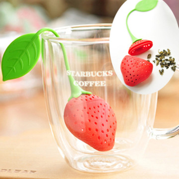 1PC Silicone Strawberry Tea Infuser Loose Leaf Tea Strainer Herbal Spice Infuser Filter Tools,Cute Tea Strainer