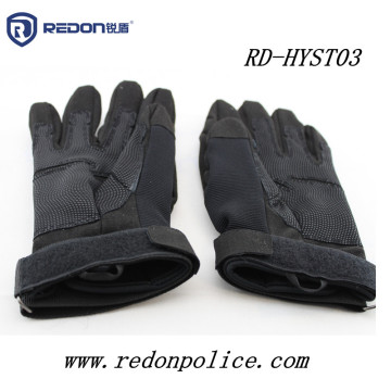 Police Tactical Swat Military Leather Nylon Black Hawk Gloves