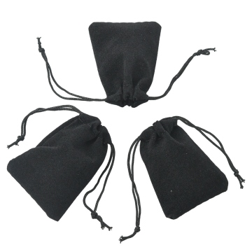 Pandahall Black Rectangle Velvet Drawstring Bags - Perfect for Christmas, Parties, Weddings & Gifts
