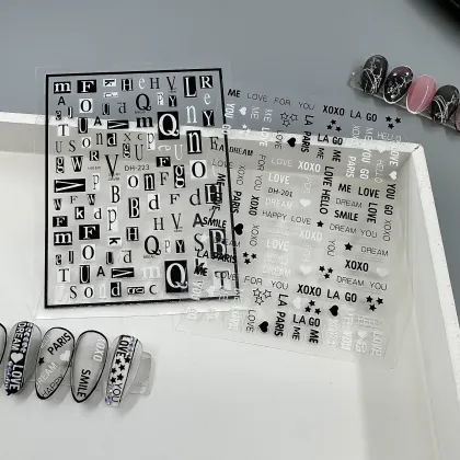 Nail with Stickers Capital Letter Nail Decal Stickers OEM