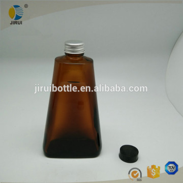 High quality 10oz amber glass liquor bottle with screw cap