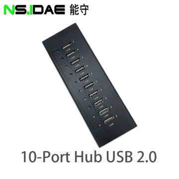 10-port USB hub with smart lights