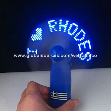 Self-programmable Mini LED Message Fan, ABS + PVC Materials