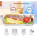 DETACHABLE BUCKLE PLASTIC LID GLASS FOOD CONTAINER AIRTIGHT LUNCH BOX