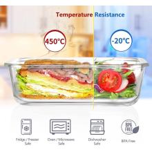 DETACHABLE BUCKLE PLASTIC LID GLASS FOOD CONTAINER AIRTIGHT LUNCH BOX