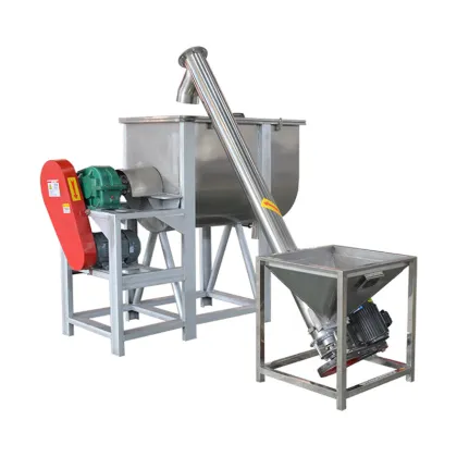 Portable 500Kg Helical Ribbon Spice Stainless Steel Electric Cake Flour Mixing Machine