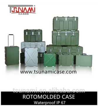 Factory Supply Military standard hard case, waterproof rotomolded case plastic gear box storage tool case