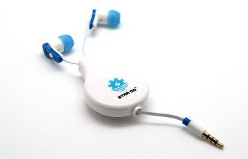 Wired Music Retractable Cord Headphones 3.5 Mm For Mp4 Player Portable In Ear