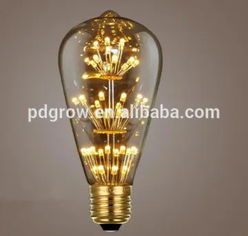 decorative starry led bulb cover gold glass e27 ST64/ST21 fancy lamp