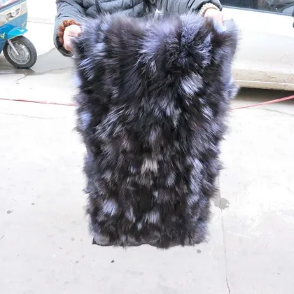 factory wholesale lynx printed Real white fox belly fur plate