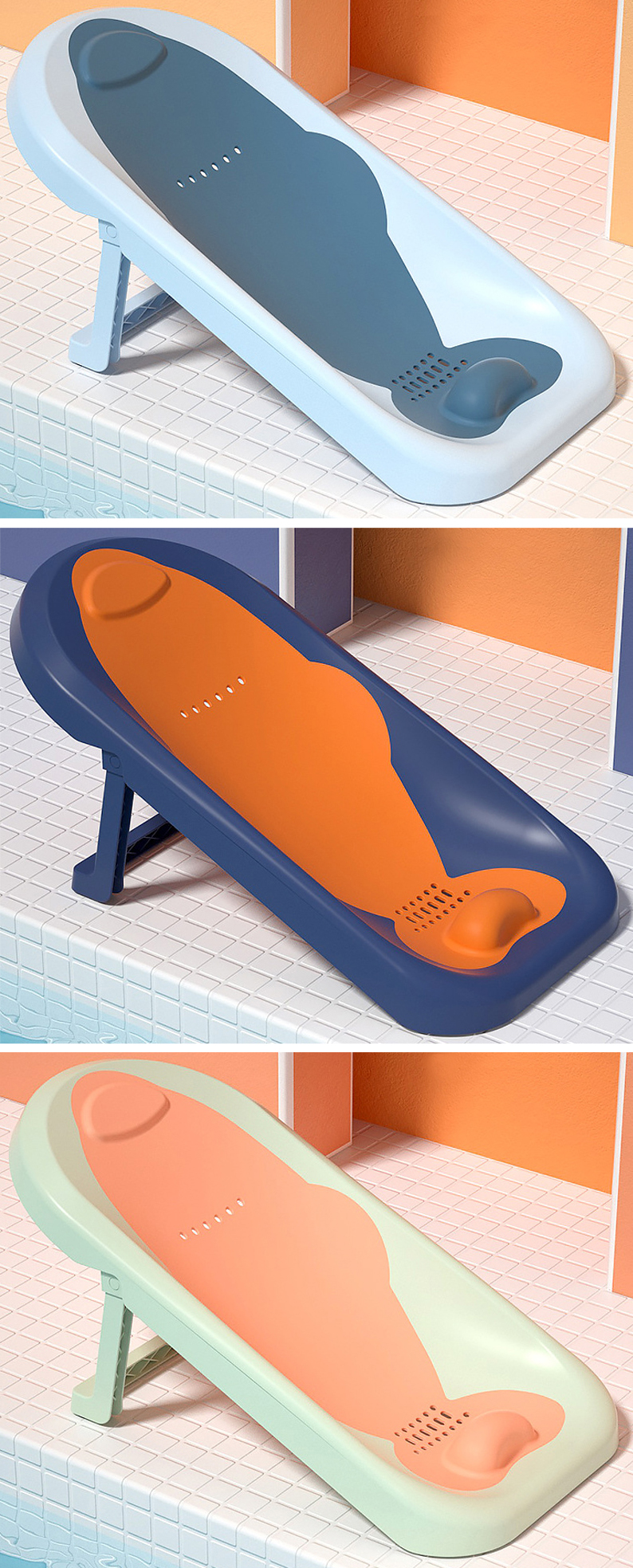 Folding Newborn Bath Seat Sit Up Bathtub