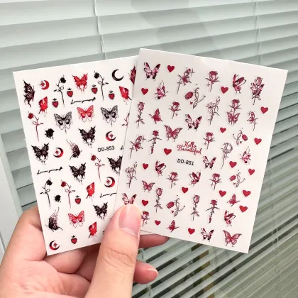 Non-Toxic Gel Nail Polish Stickers & Decals for Nail Art
