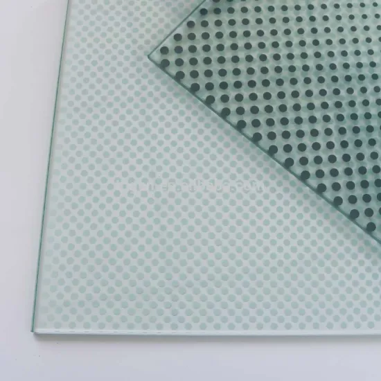 Decorative silkscreen ceramic frit glass