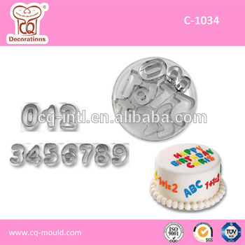 Metal numbers fondant cake decoration cutters cookie cutters