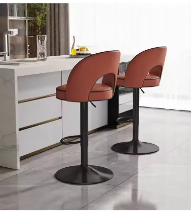 PU Leather Bar Stools and Restaurant High Chairs: Swivel Kitchen Bar Chairs
