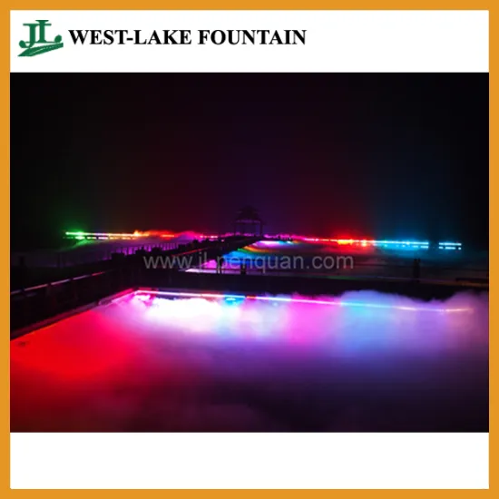 Landscape Mist by Lighting Rendering in Large Lake Fountain Project