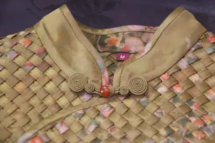 Heritage Silk Floral Horse Yellow Qipao