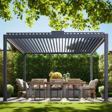 Customizable Luxury Aluminum Pergolas - Lightweight, Weather-Resistant 3x3m Steel Frame for Balconies
