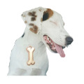 Mooie zink legering hond bot sleutelhanger engravable